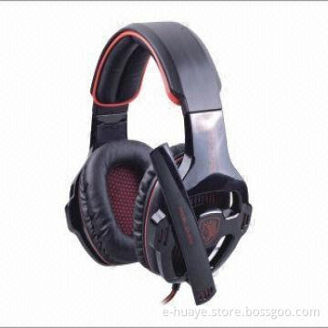Gaming Headset, 40mm Loudhailer Diameter, 20 to 20,000Hz Frequency Range